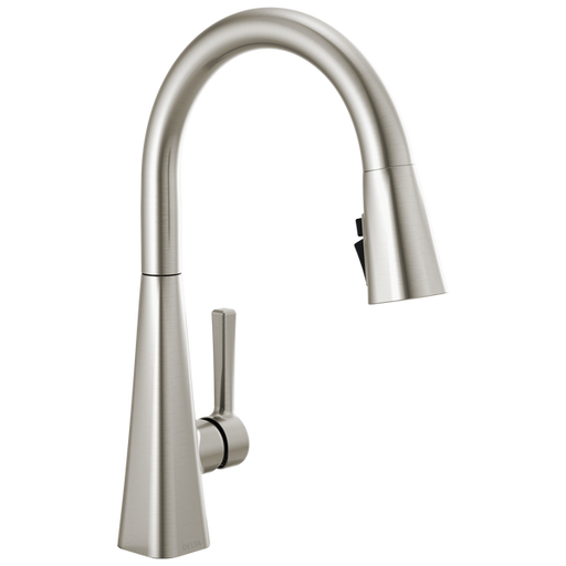 allen + roth Bryton Stainless Steel Single Handle Pull-down Kitchen Faucet  with Deck Plate in the Kitchen Faucets department at